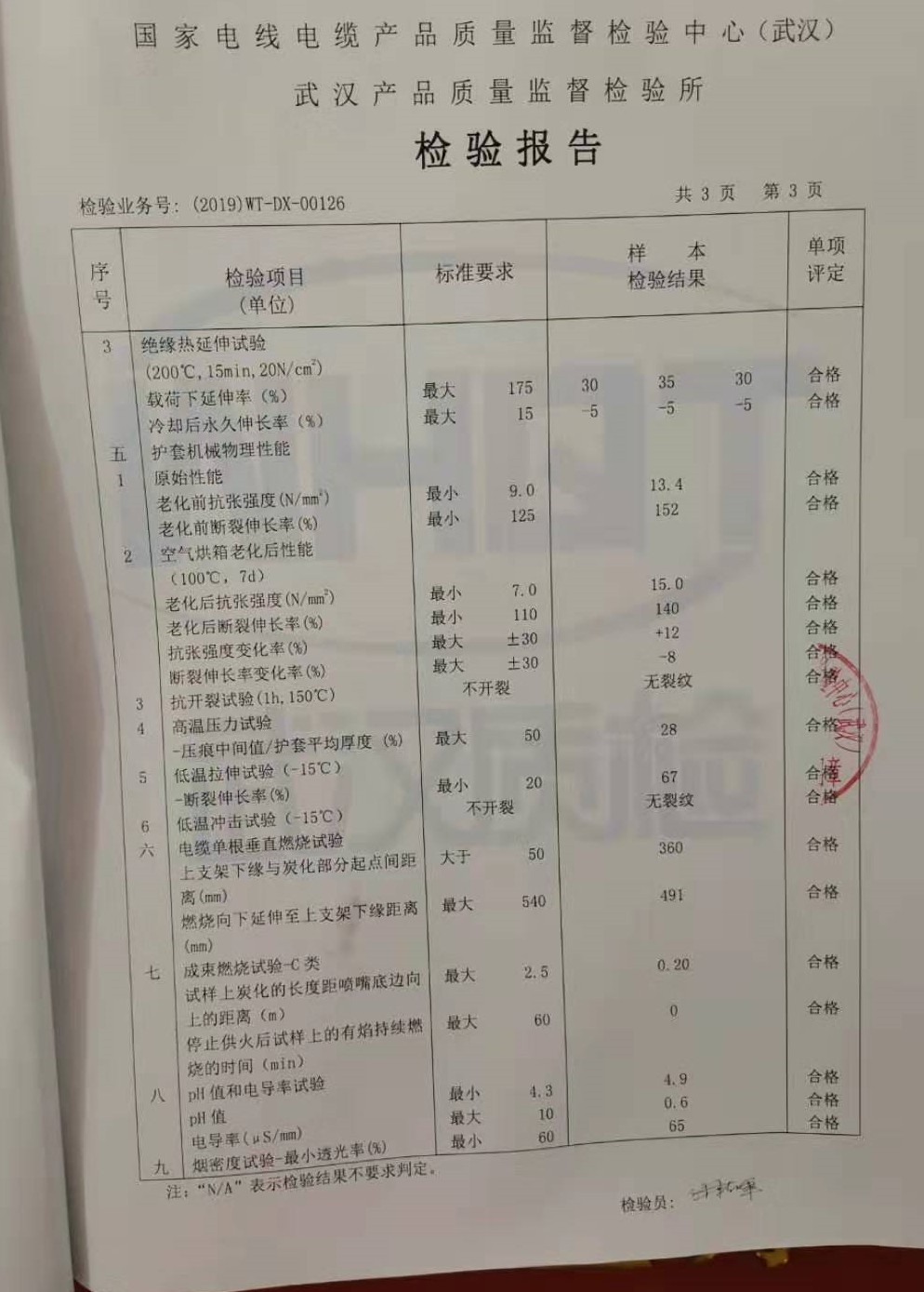 檢驗(yàn)報(bào)告